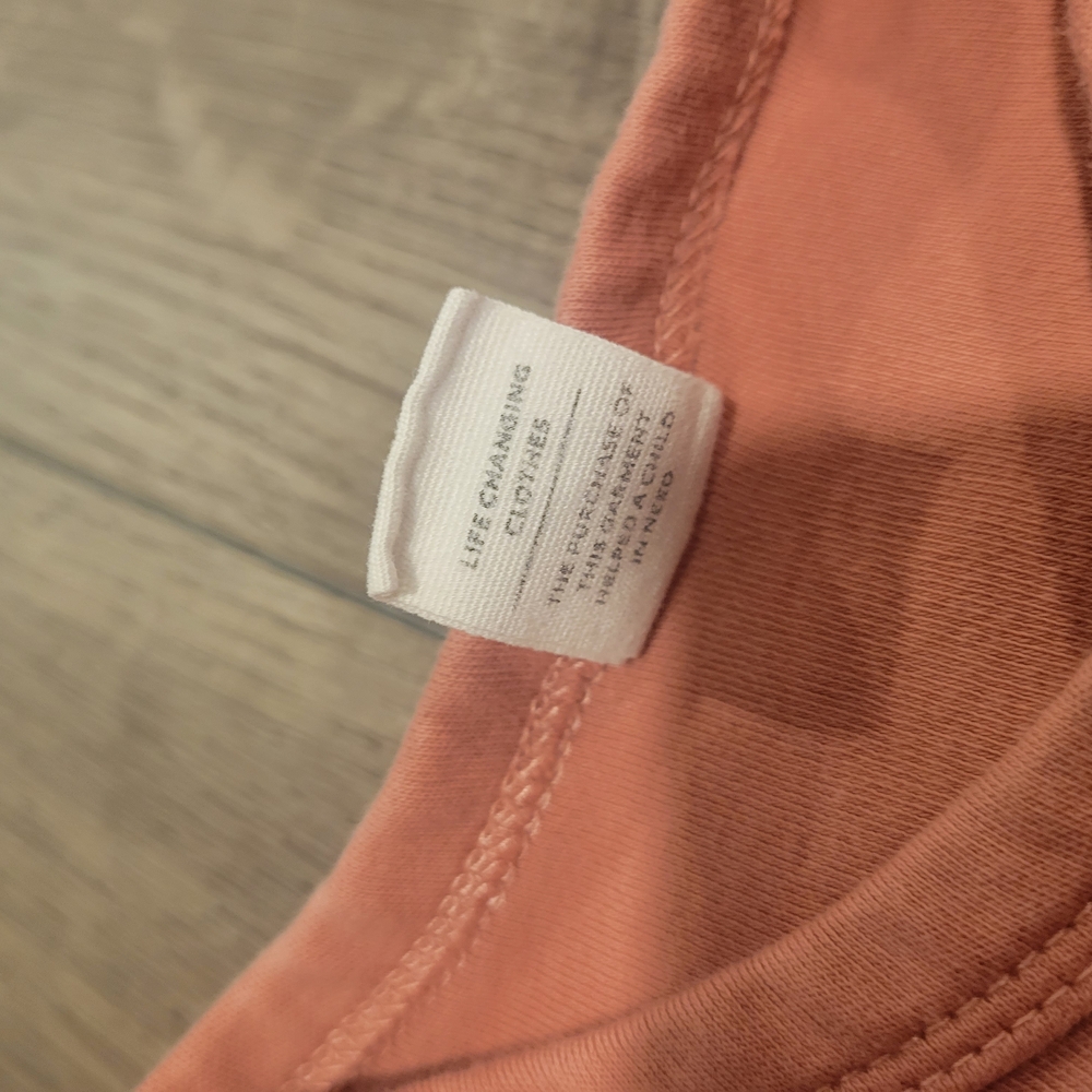 100% Cotton Colored Organics Life Changing Peach Baby Body Suit